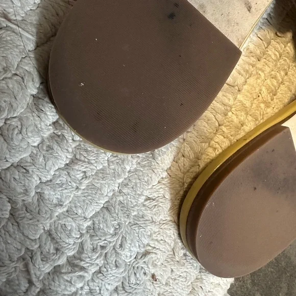Tory Burch Mustard Yellow Slide Sandals - Picture 3 of 4